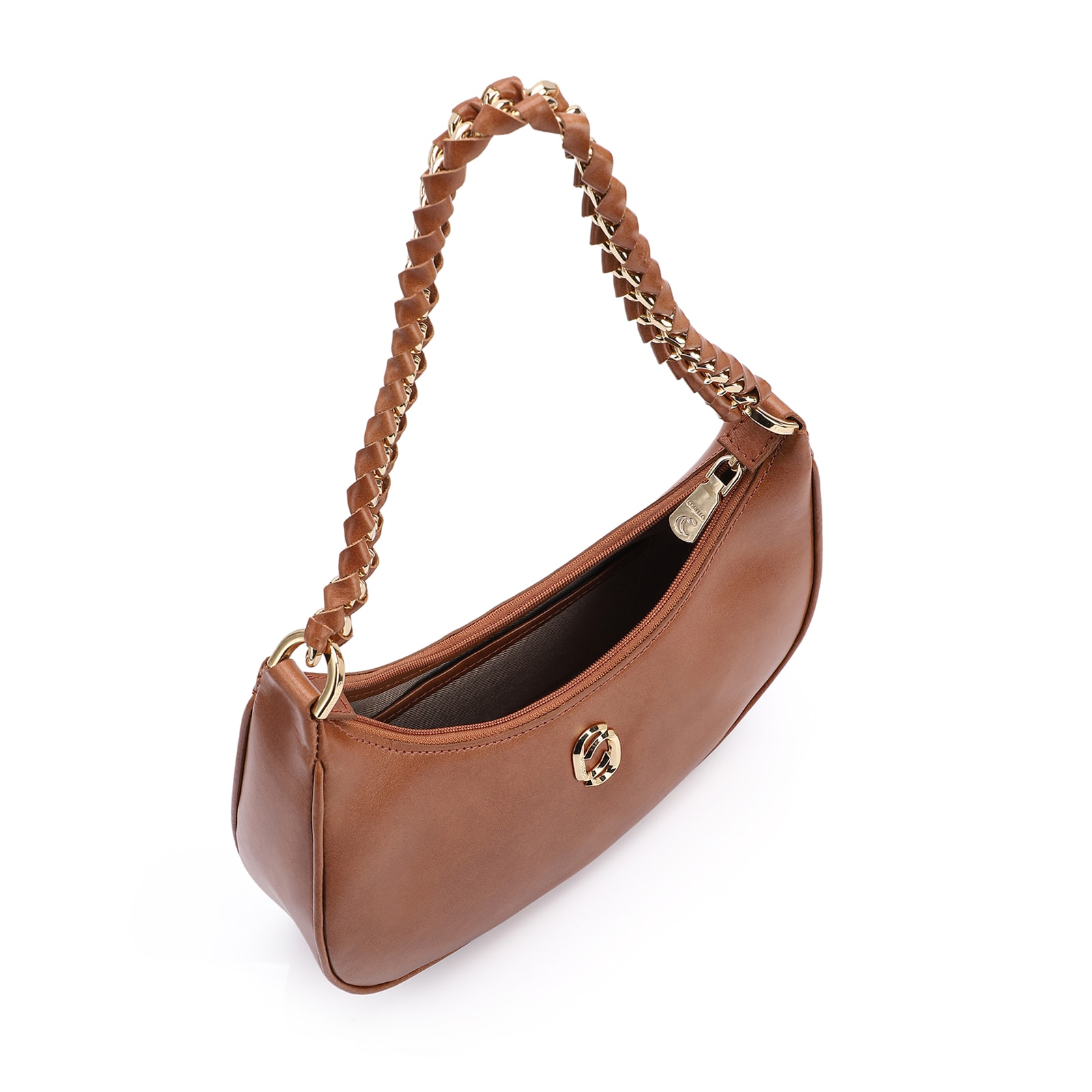 Bolsa De Ombro Couro Marrom