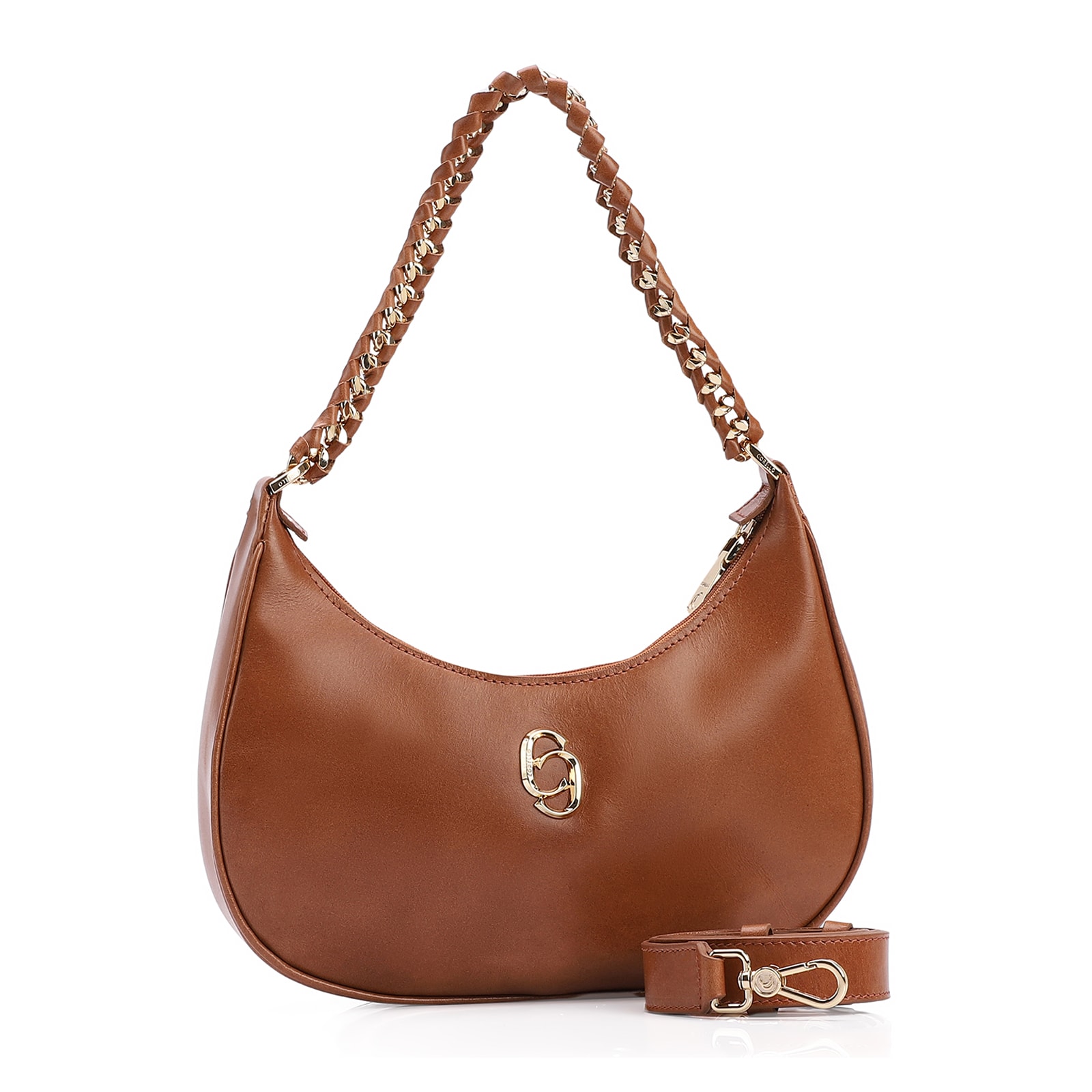 Bolsa De Ombro Couro Marrom