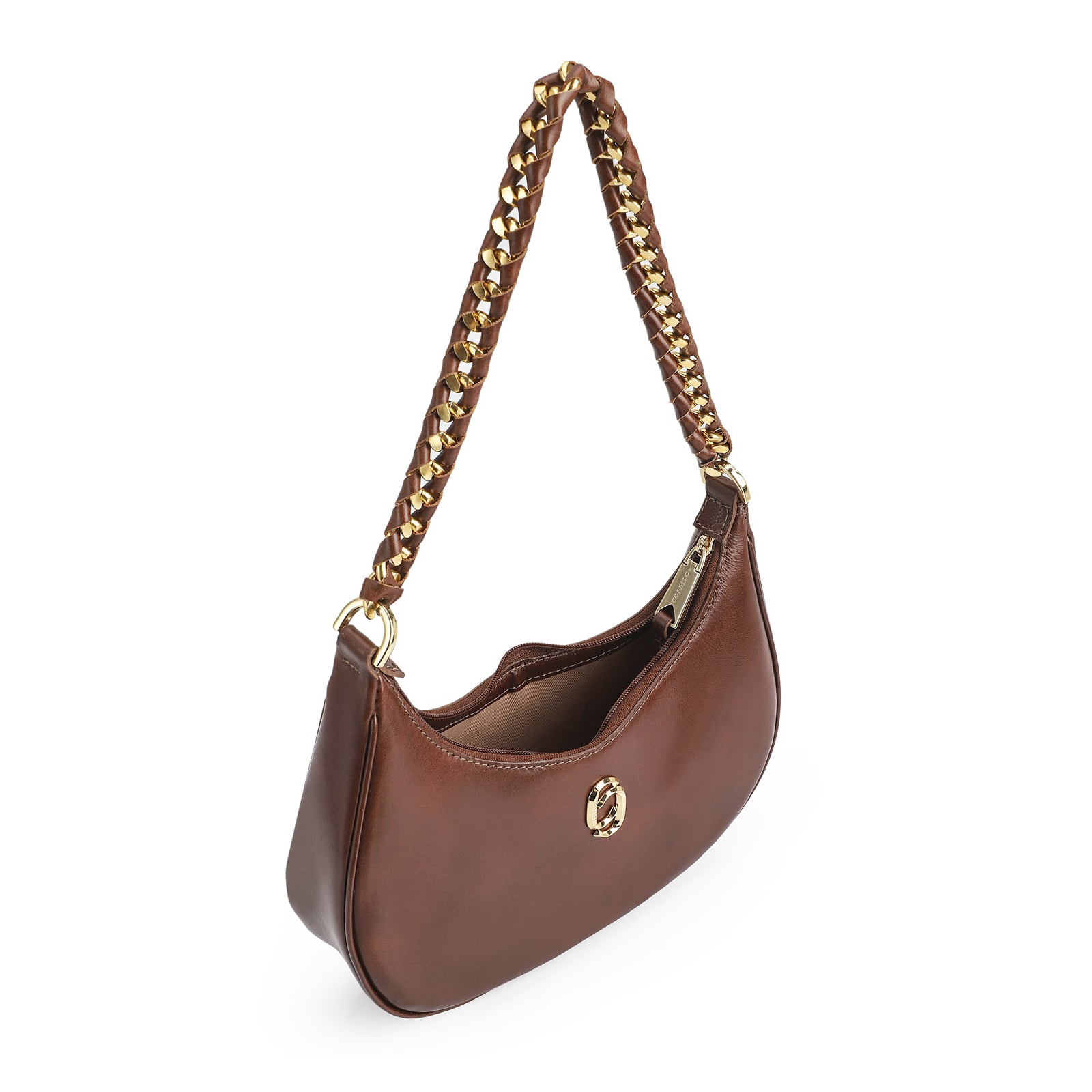 Bolsa De Ombro Couro Marrom