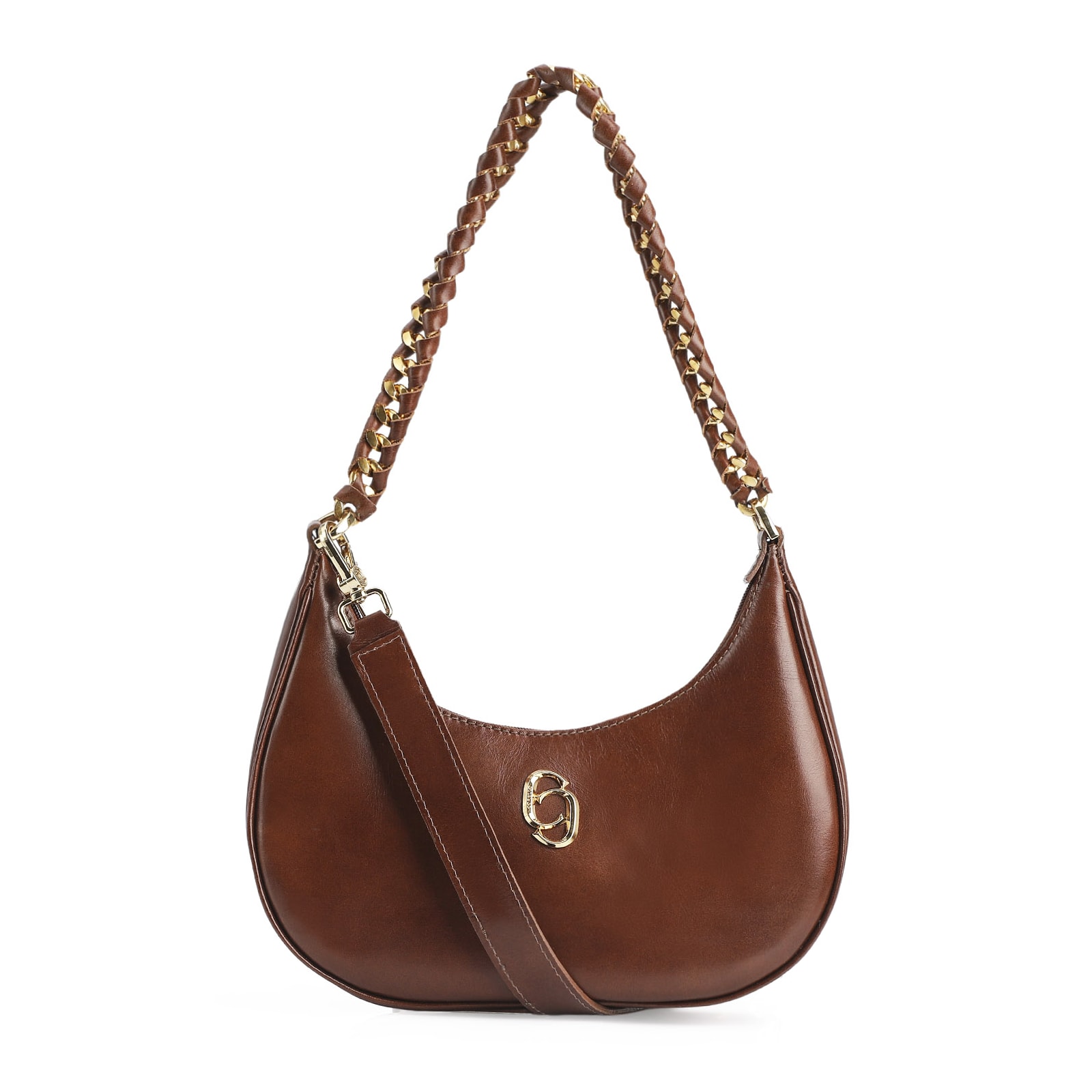 Bolsa De Ombro Couro Marrom
