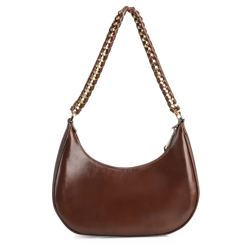 Bolsa De Ombro Couro Marrom - imagem 3