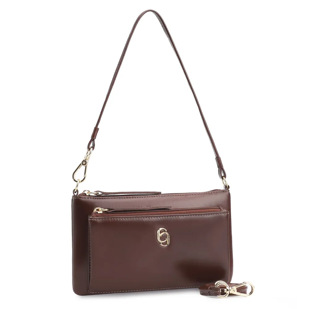 Bolsa De Ombro Couro Marrom - imagem 2