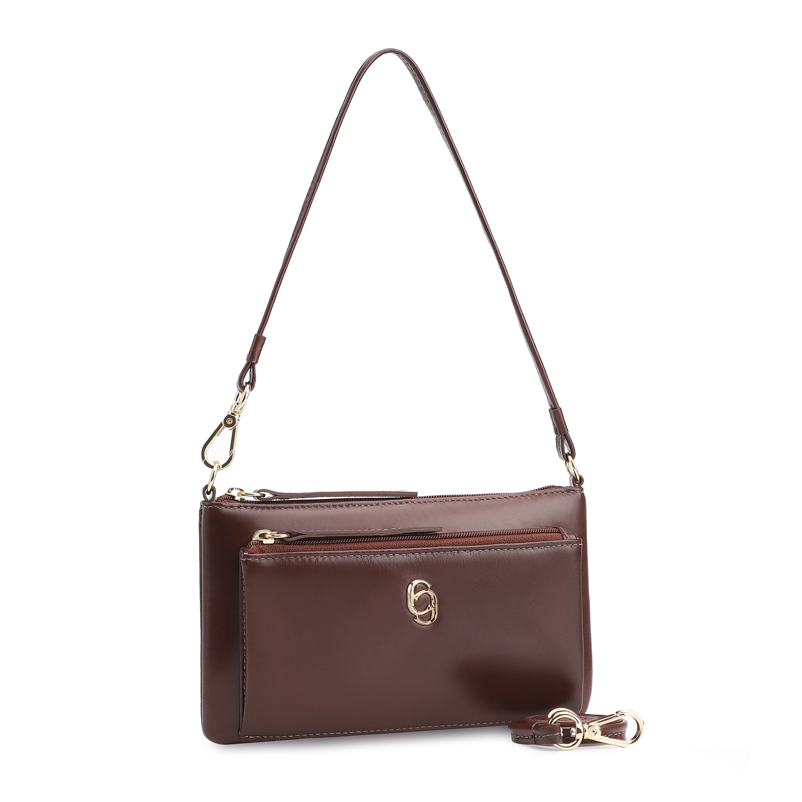 Bolsa De Ombro Couro Marrom