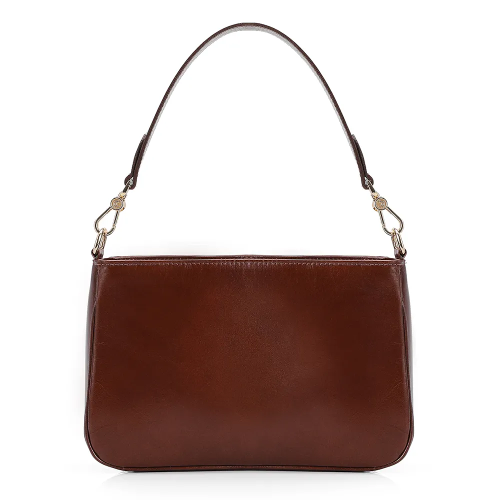 Bolsa De Ombro Couro Marrom - imagem 3