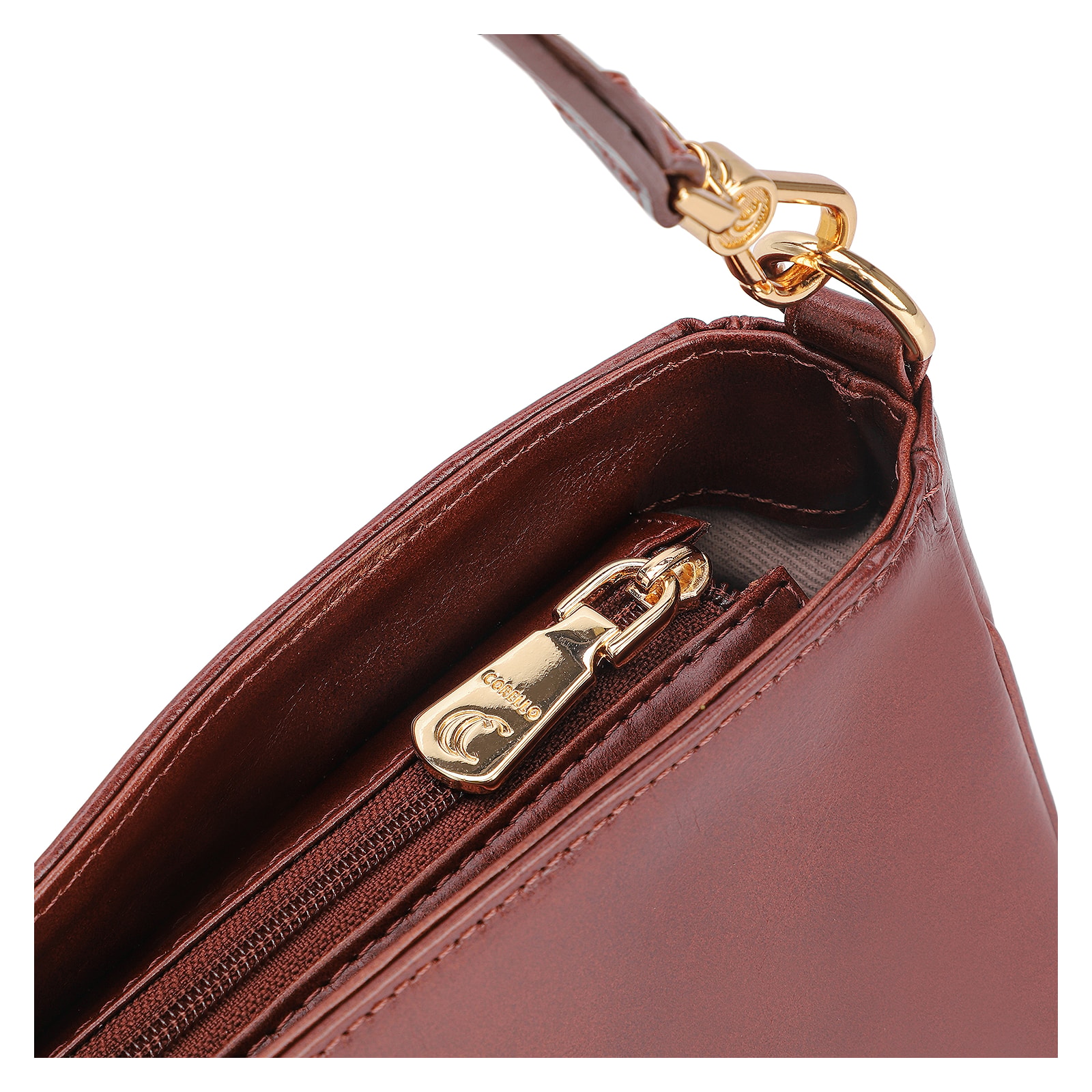 Bolsa De Ombro Couro Marrom