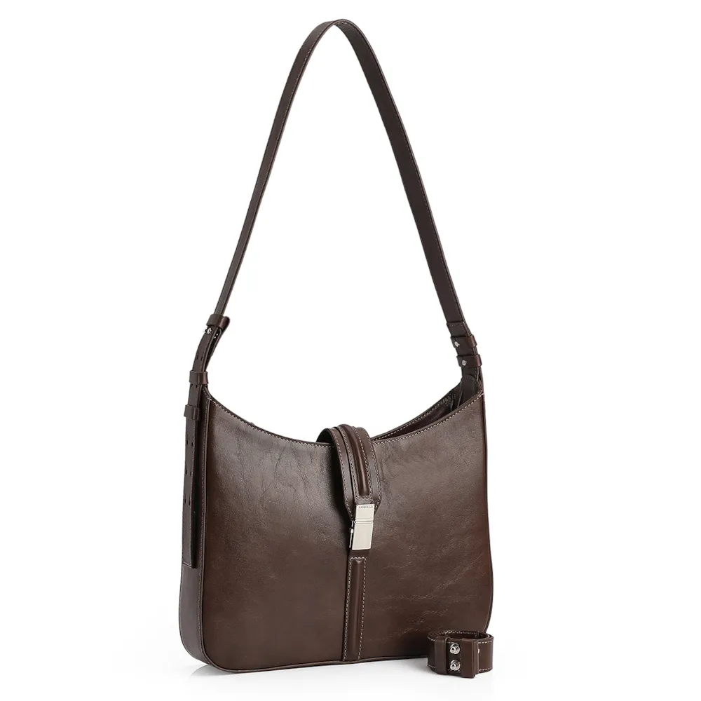 Bolsa De Ombro Couro Marrom - imagem 3