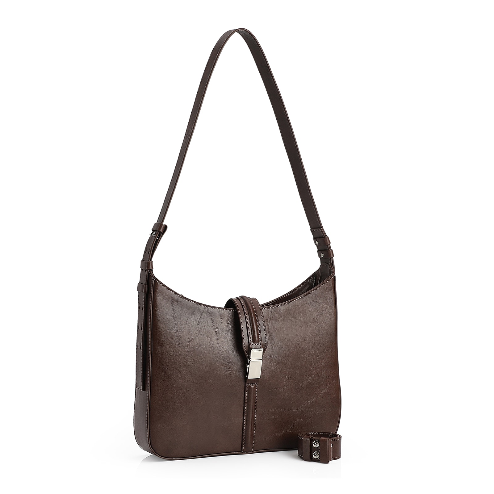 Bolsa De Ombro Couro Marrom