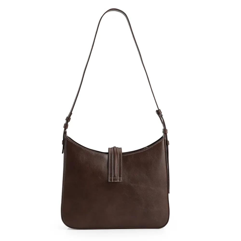 Bolsa De Ombro Couro Marrom - imagem 4