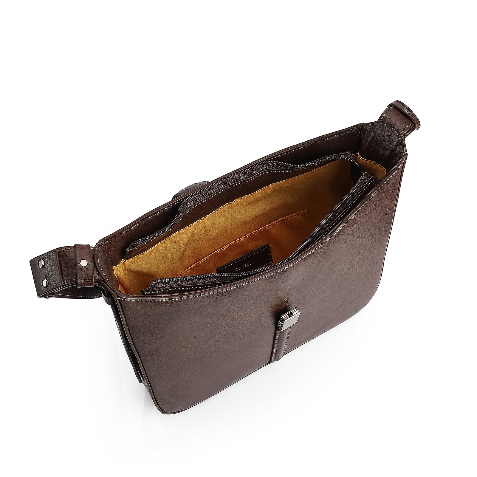 Bolsa De Ombro Couro Marrom