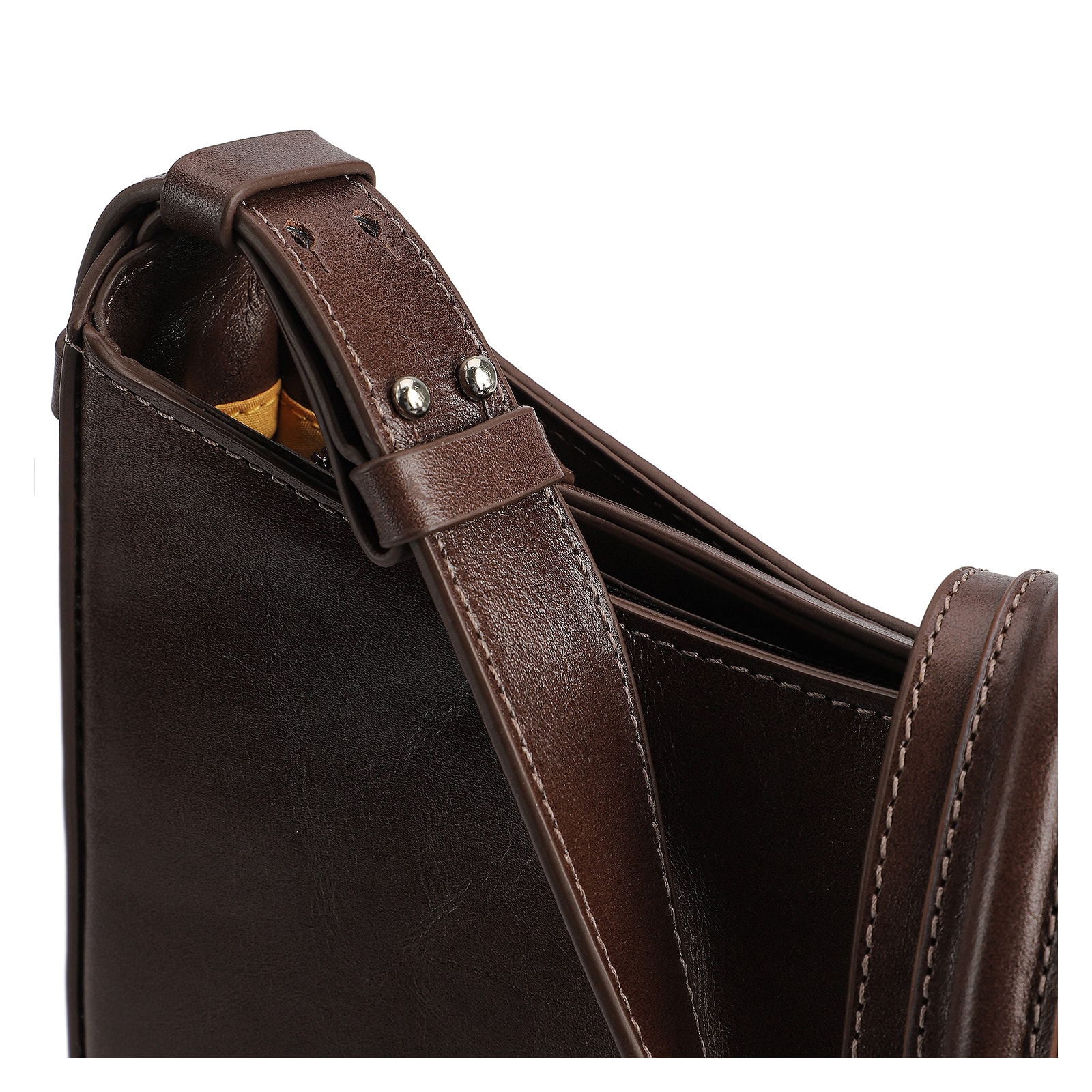 Bolsa De Ombro Couro Marrom