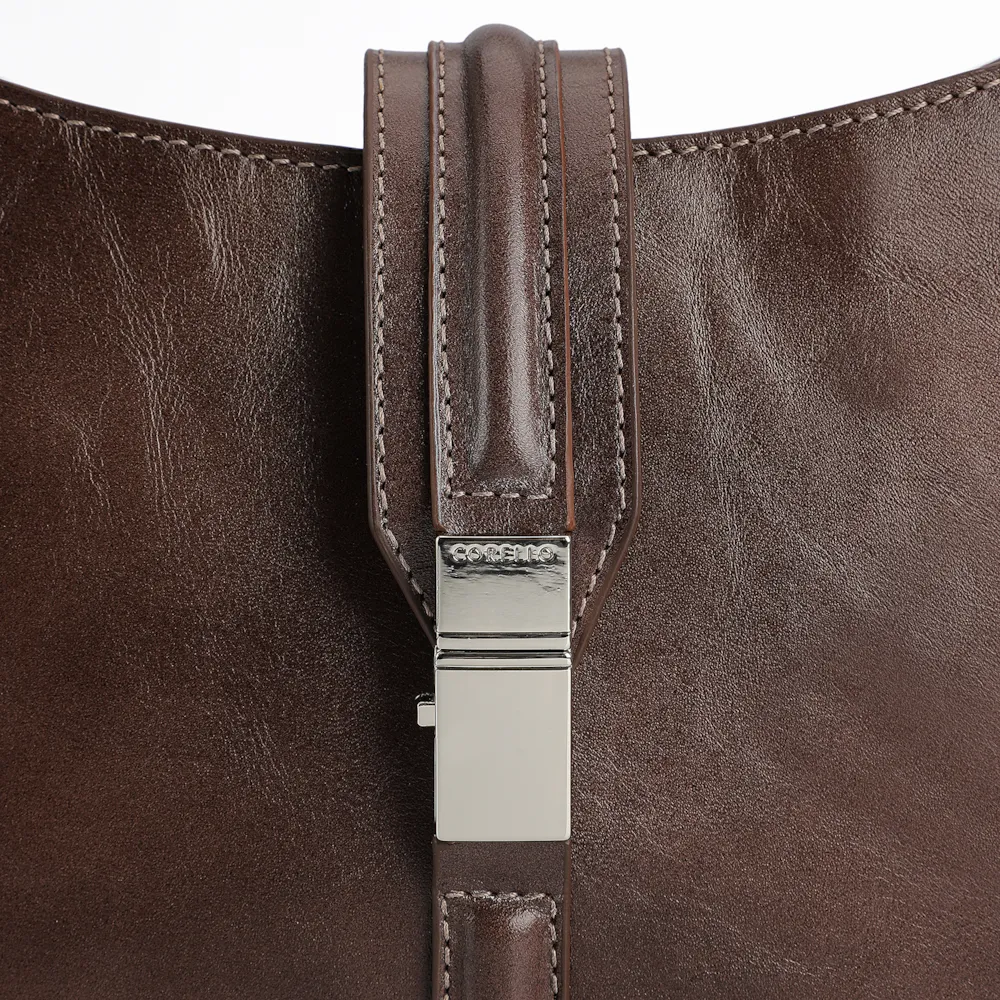 Bolsa De Ombro Couro Marrom - imagem 7