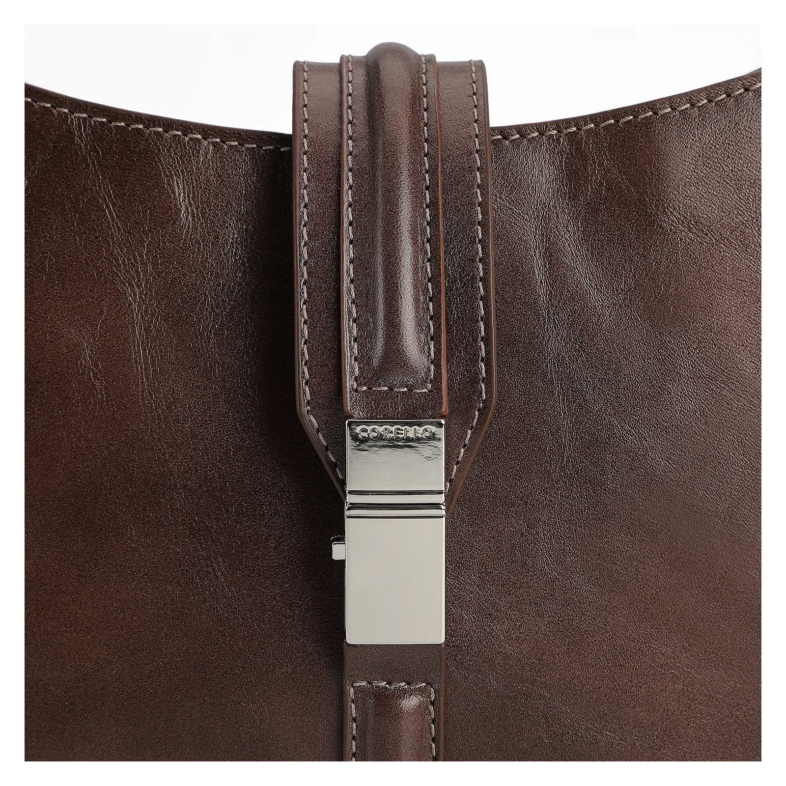 Bolsa De Ombro Couro Marrom