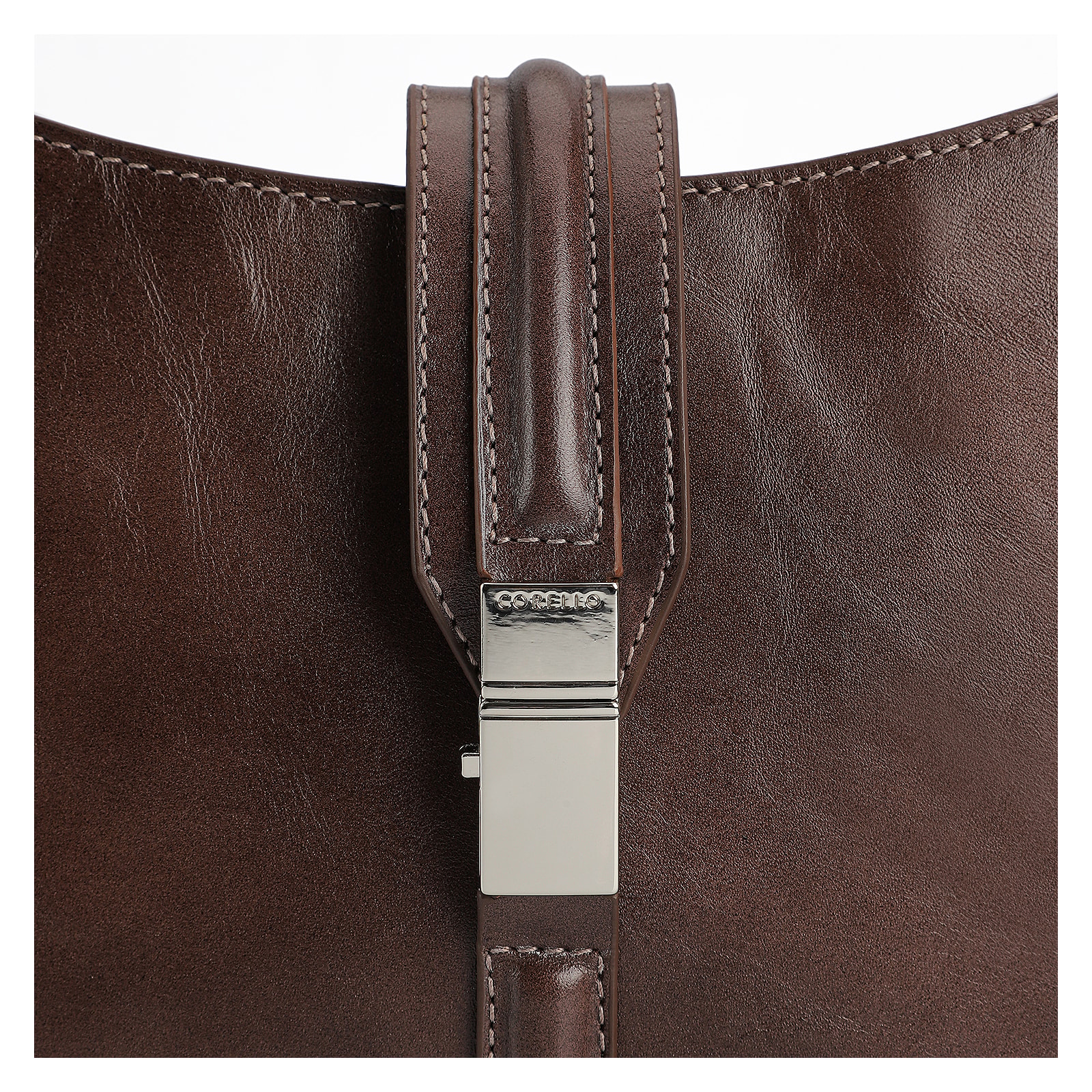 Bolsa De Ombro Couro Marrom