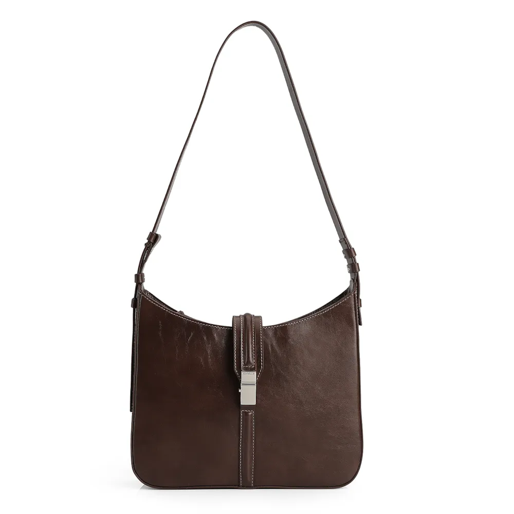 Bolsa De Ombro Couro Marrom