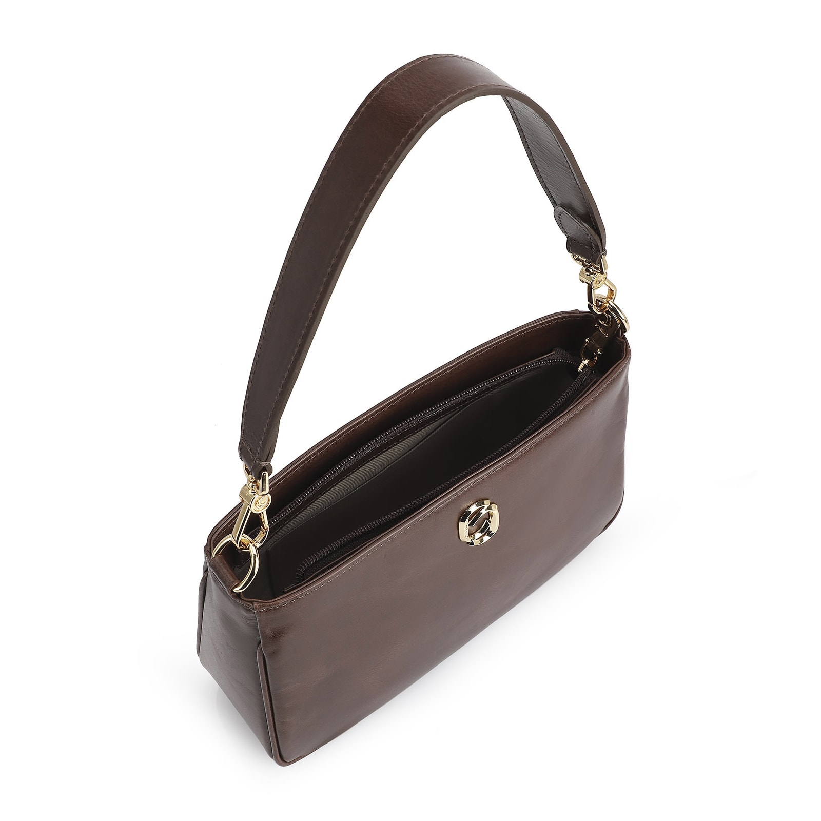 Bolsa De Ombro Couro Marrom
