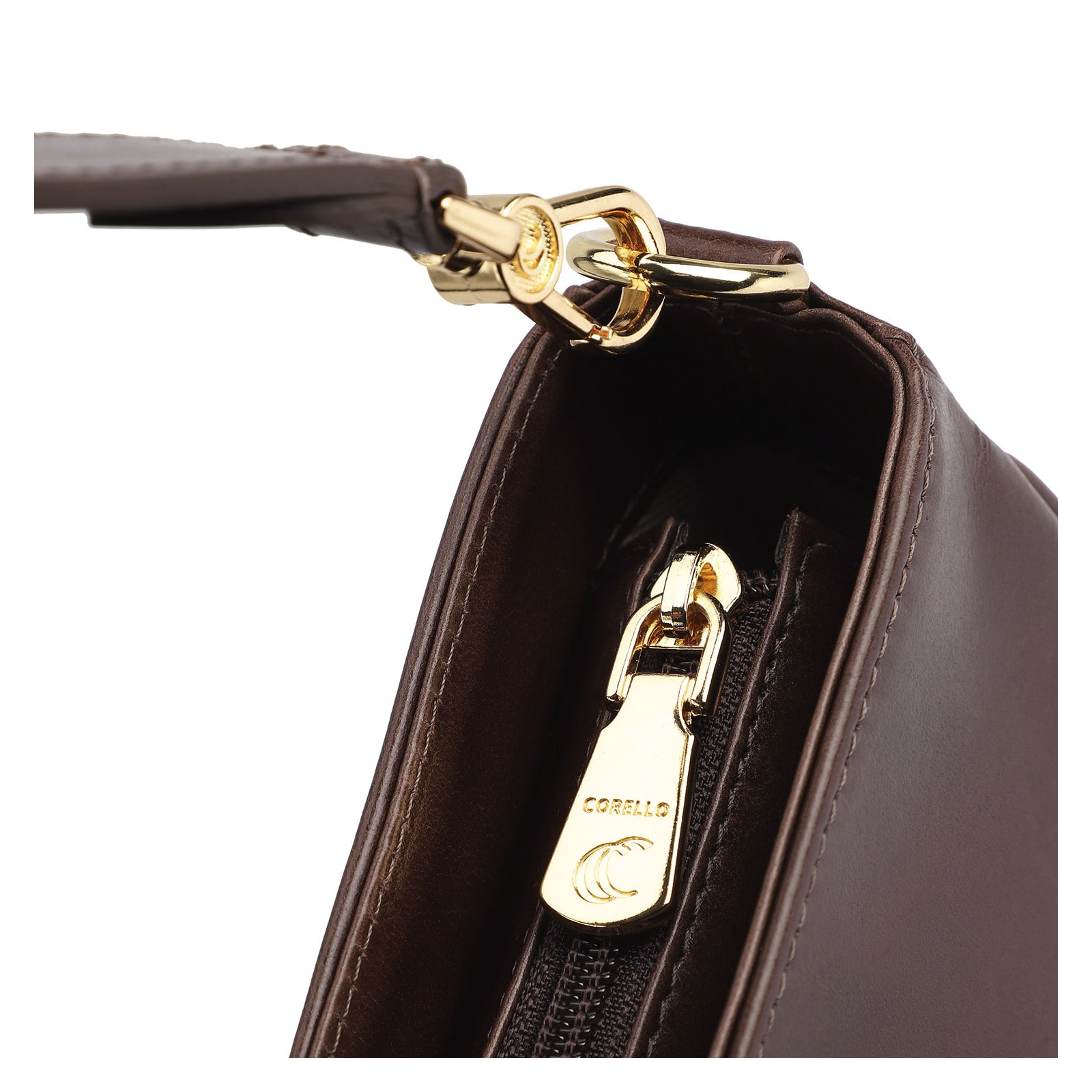 Bolsa De Ombro Couro Marrom
