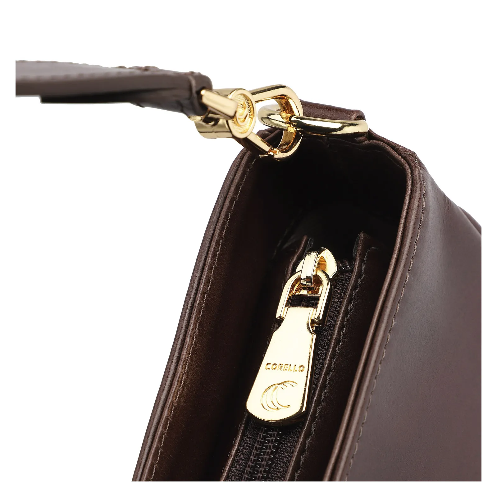 Bolsa De Ombro Couro Marrom