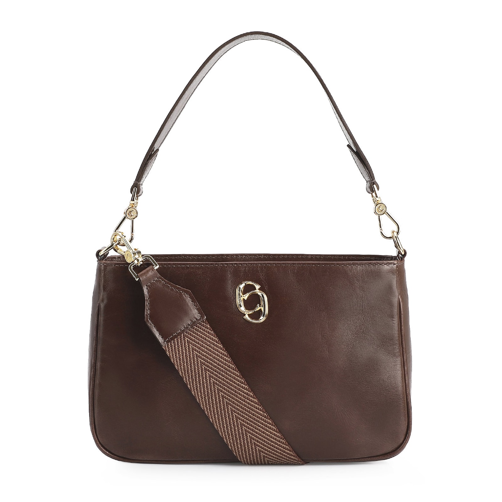 Bolsa De Ombro Couro Marrom
