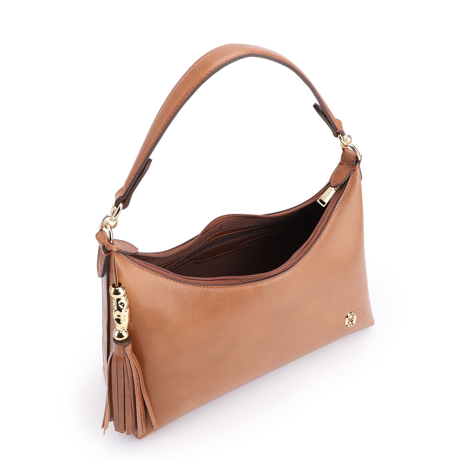 Bolsa De Ombro Couro Marrom
