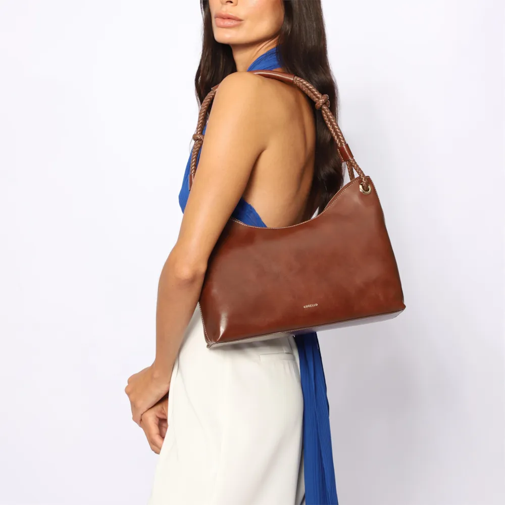Bolsa De Ombro Couro Marrom - imagem 2