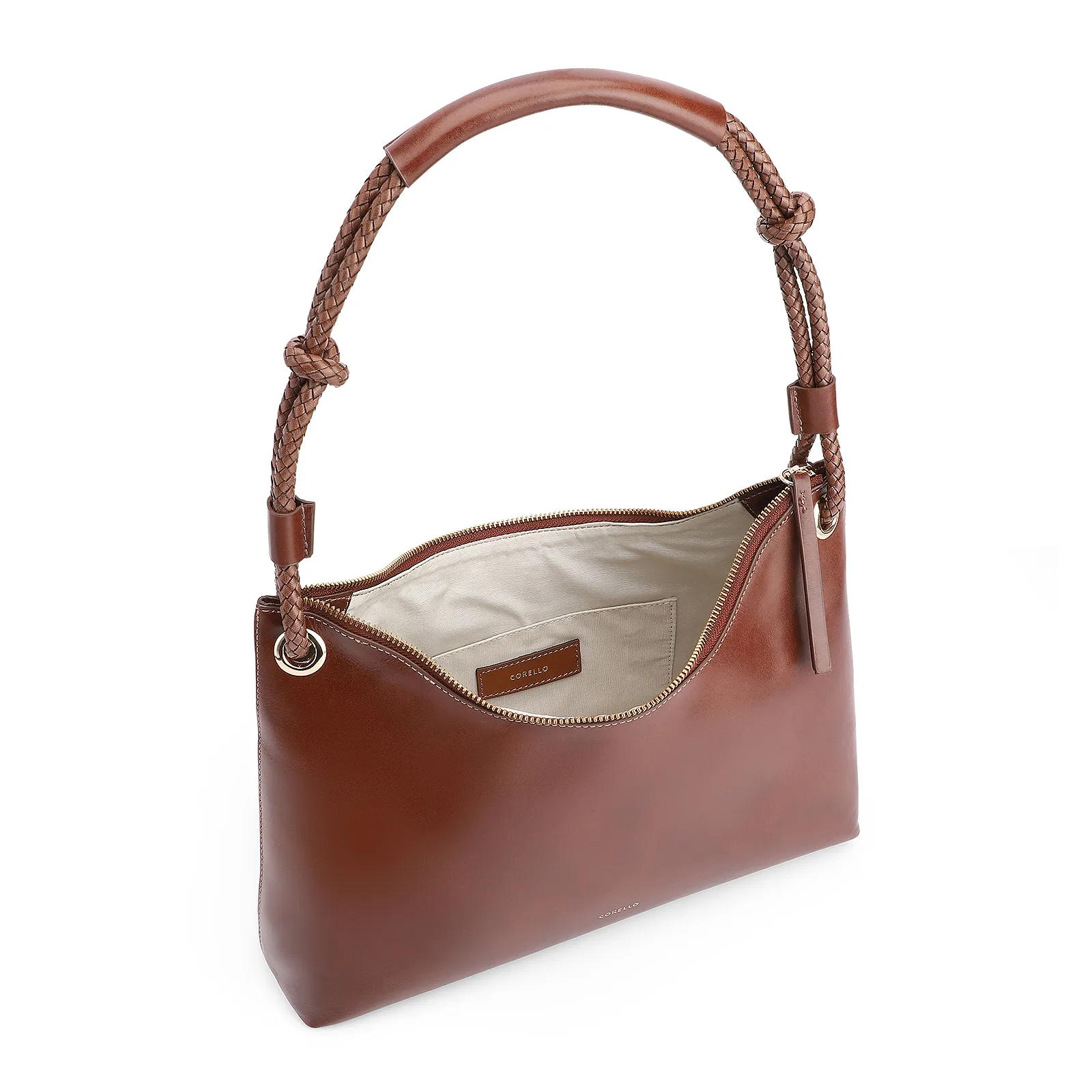 Bolsa De Ombro Couro Marrom