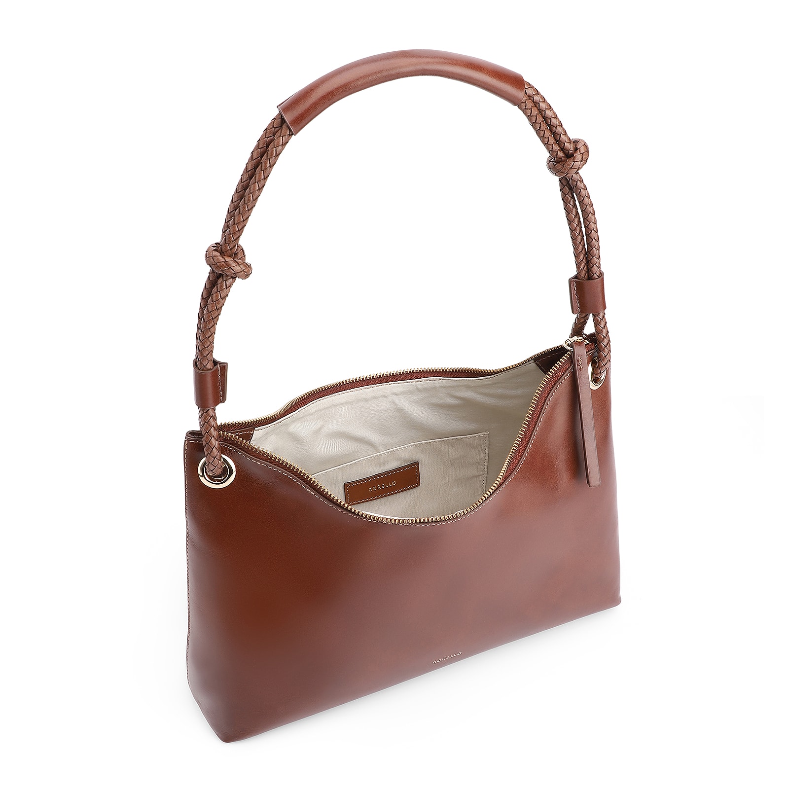 Bolsa De Ombro Couro Marrom