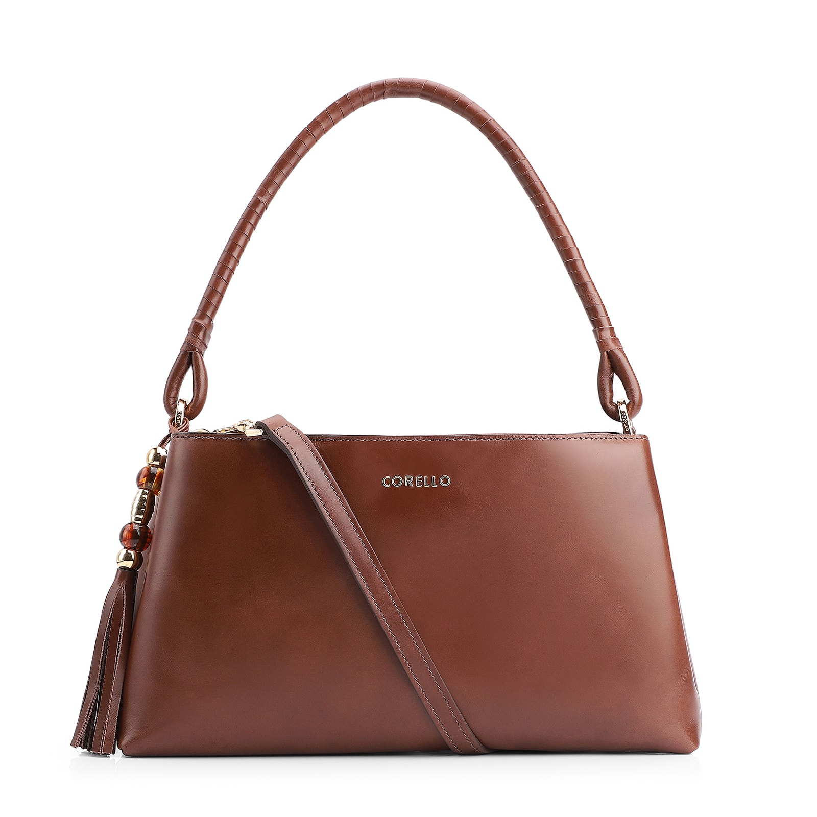 Bolsa De Ombro Couro Marrom
