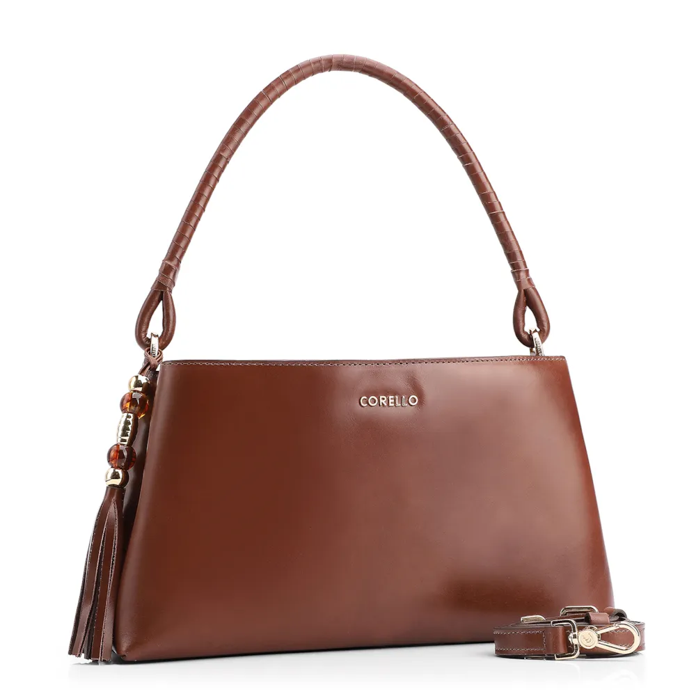 Bolsa De Ombro Couro Marrom - imagem 2