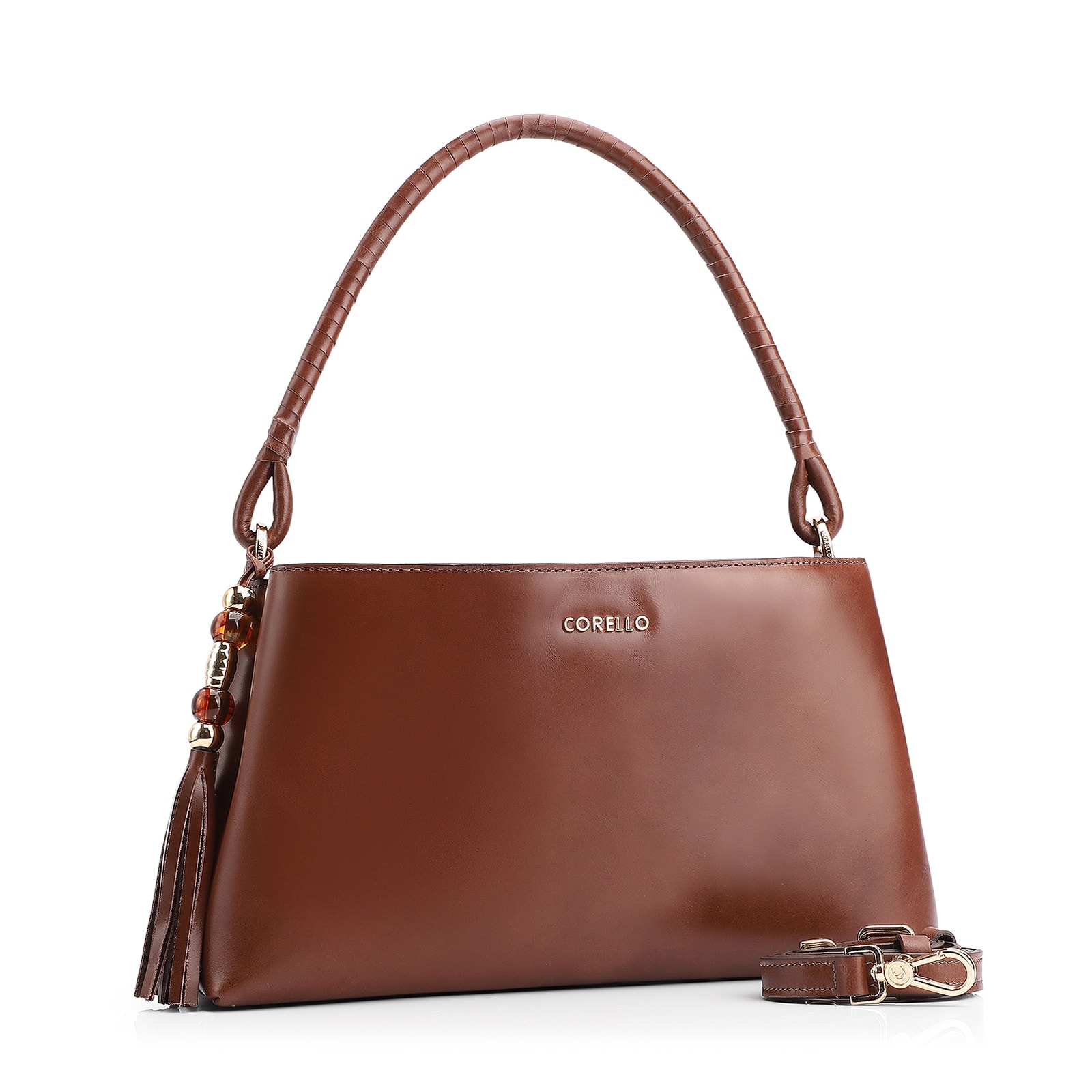 Bolsa De Ombro Couro Marrom