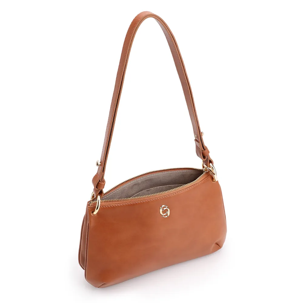 Bolsa De Ombro Couro Marrom - imagem 4