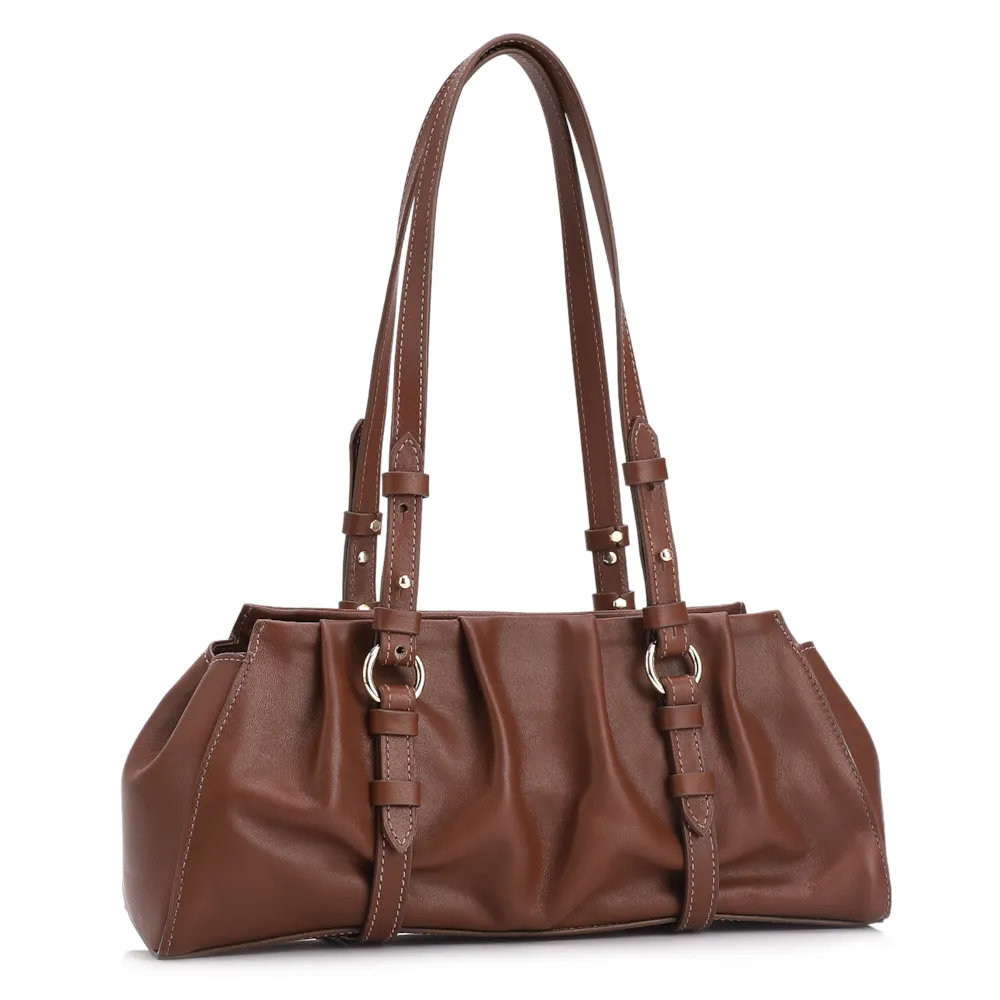 Bolsa De Ombro Couro Marrom - imagem 3