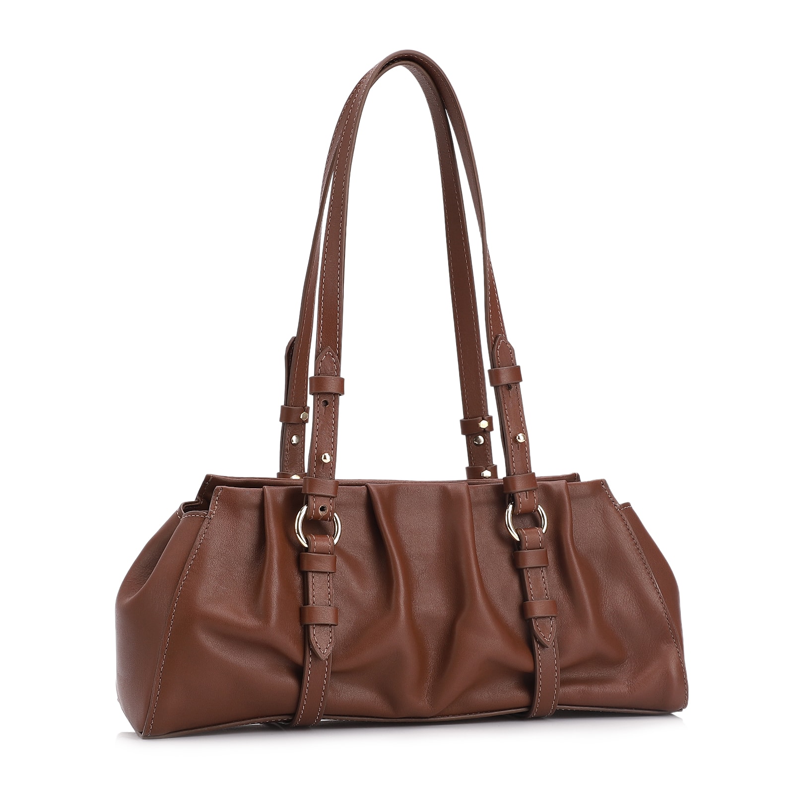 Bolsa De Ombro Couro Marrom