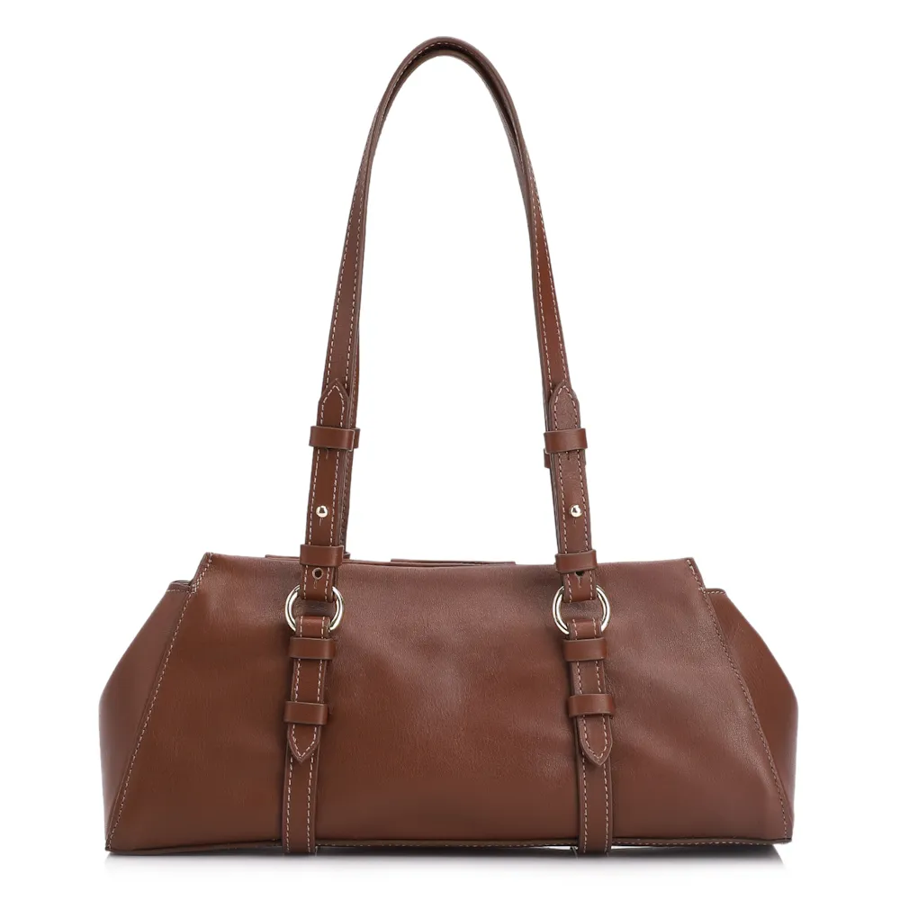 Bolsa De Ombro Couro Marrom - imagem 4