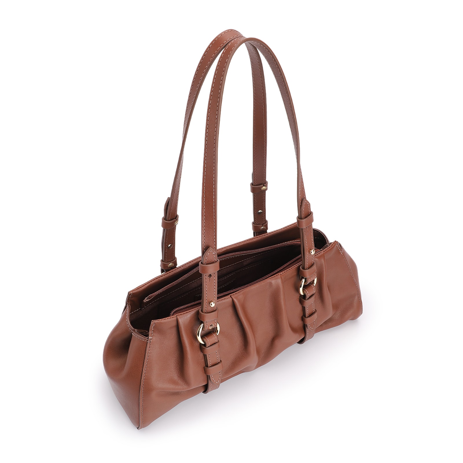 Bolsa De Ombro Couro Marrom