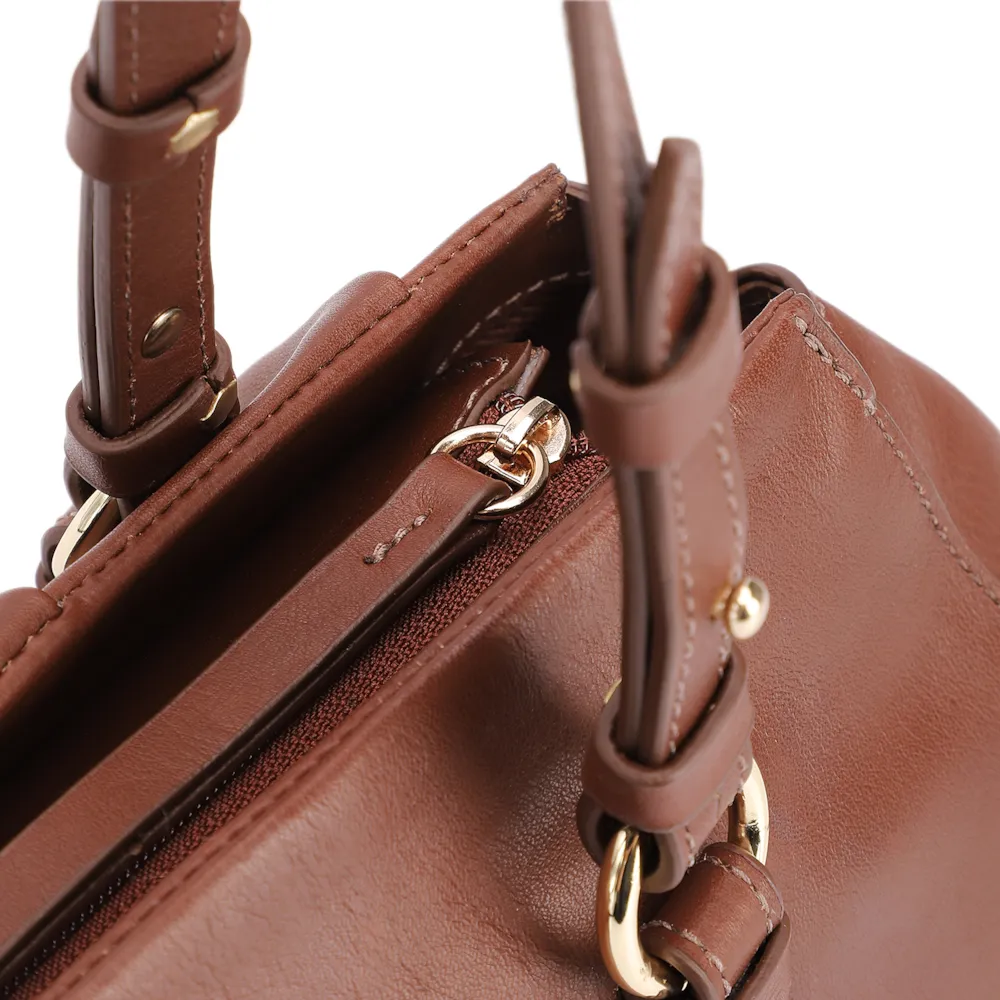 Bolsa De Ombro Couro Marrom - imagem 6