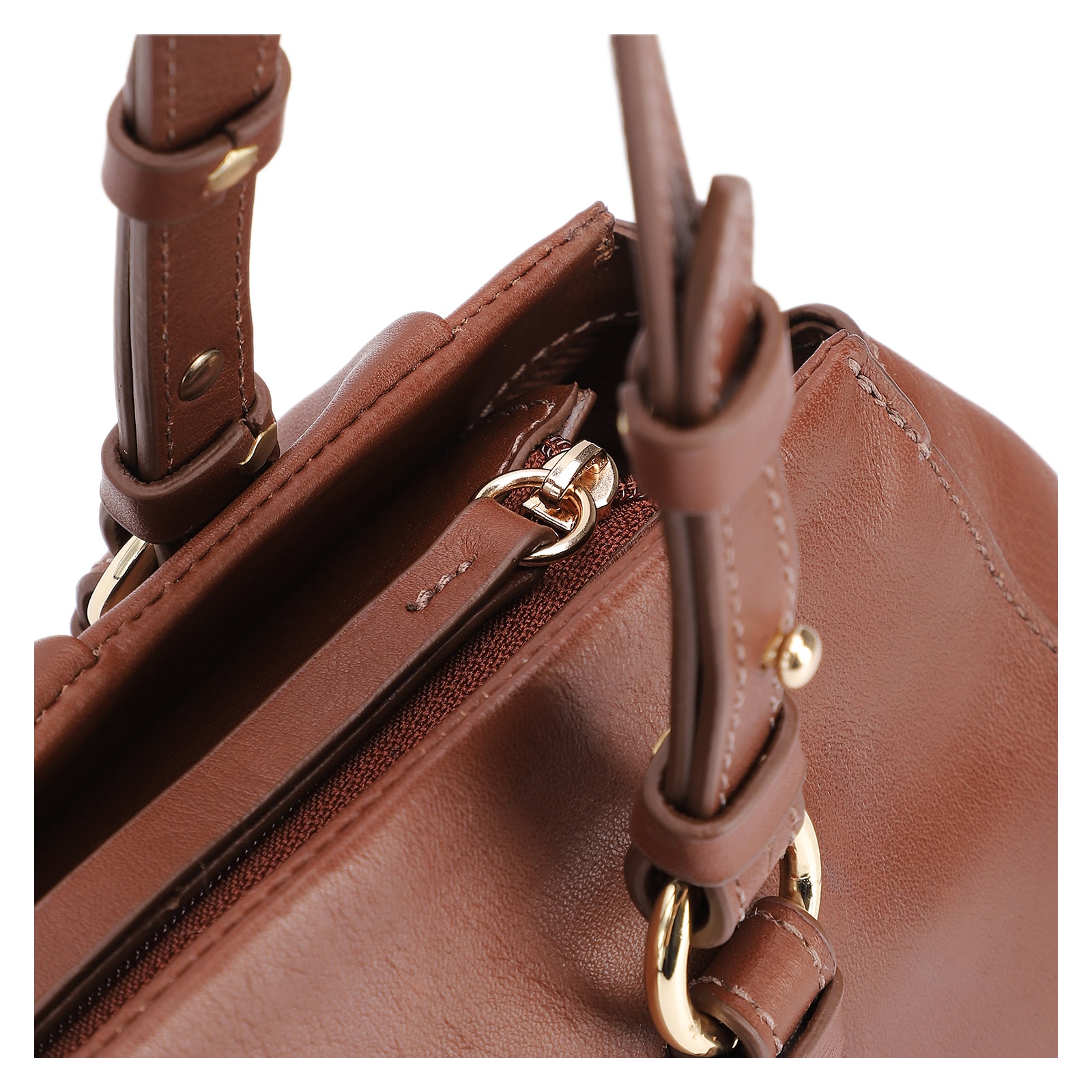 Bolsa De Ombro Couro Marrom
