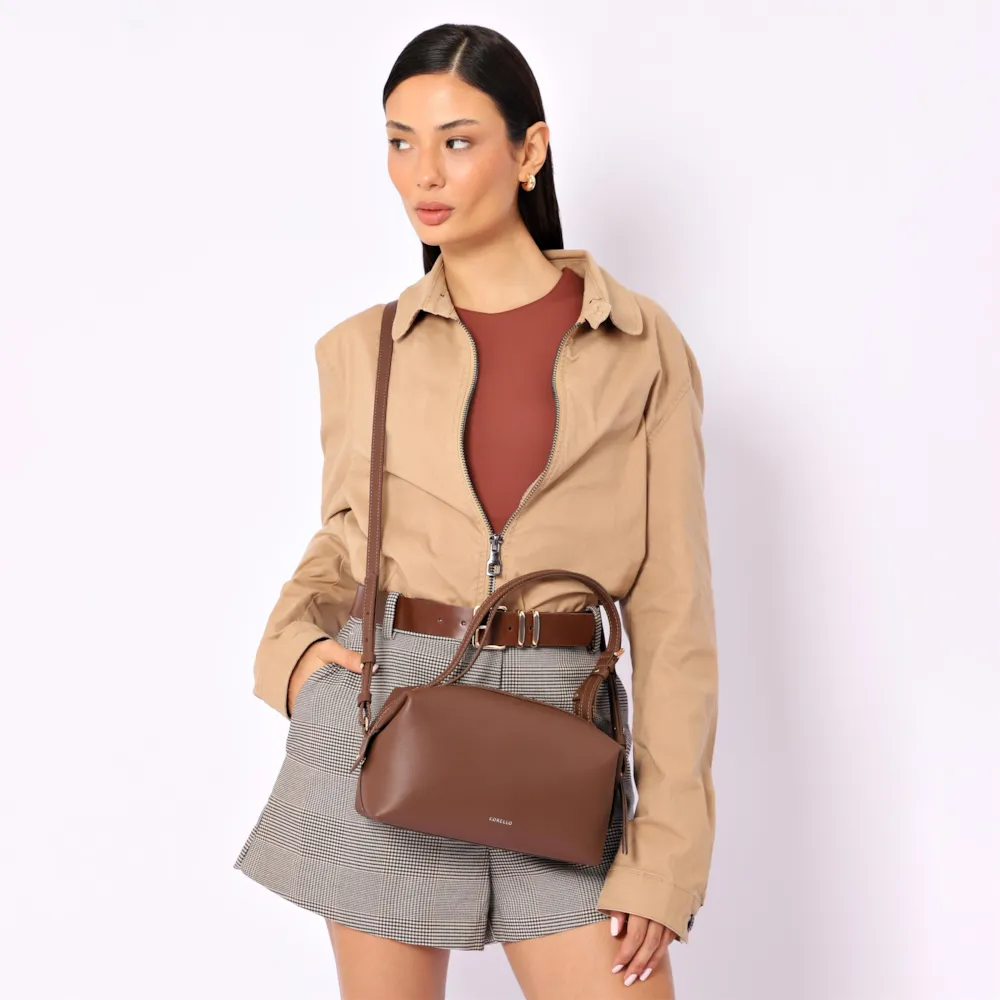 Bolsa De Ombro Couro Marrom - imagem 2