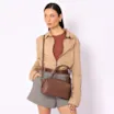 Bolsa De Ombro Couro Marrom - imagem 2