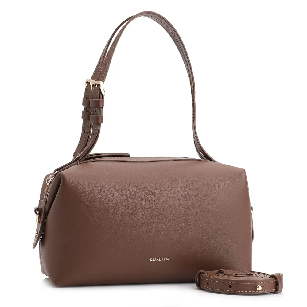 Bolsa De Ombro Couro Marrom - imagem 3