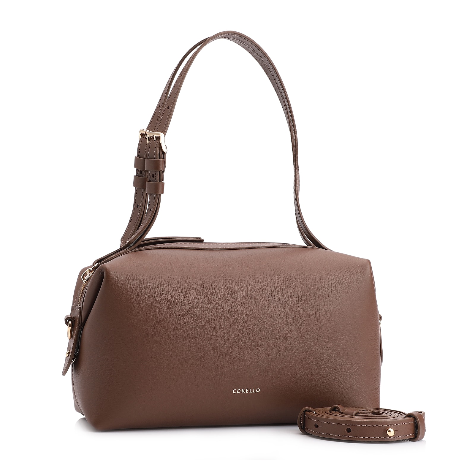 Bolsa De Ombro Couro Marrom