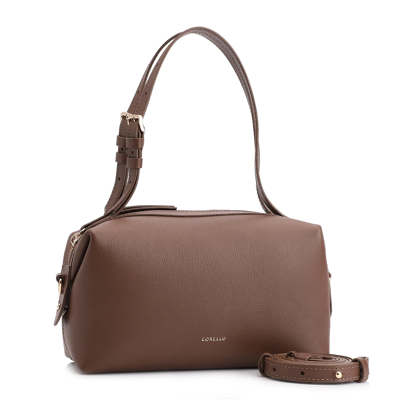 Bolsa De Ombro Couro Marrom