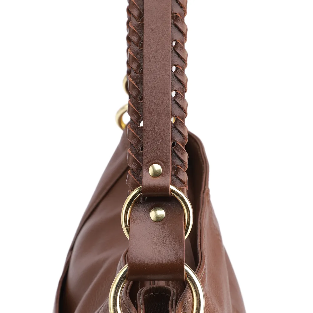 Bolsa De Ombro Couro Marrom - imagem 6