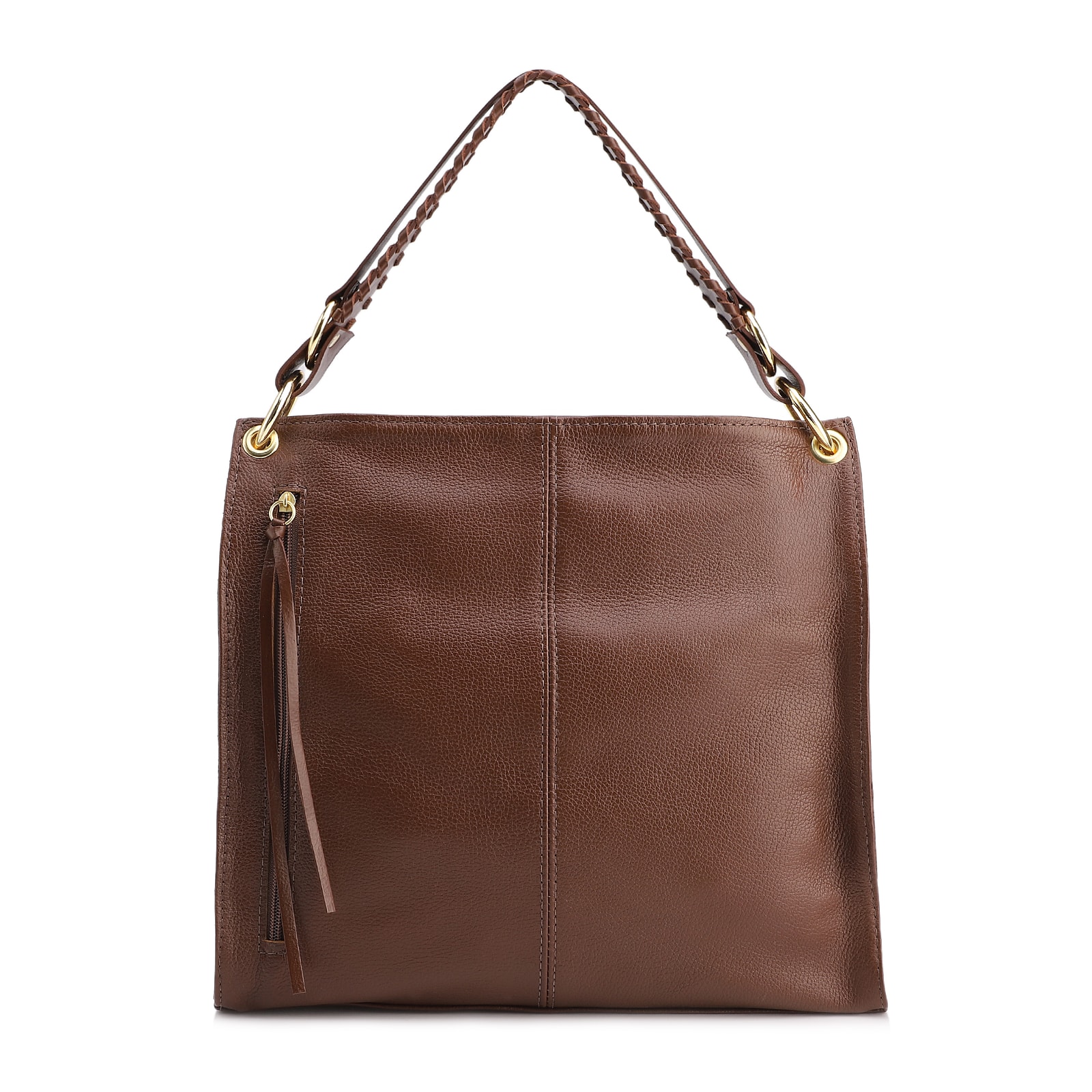 Bolsa De Ombro Couro Marrom