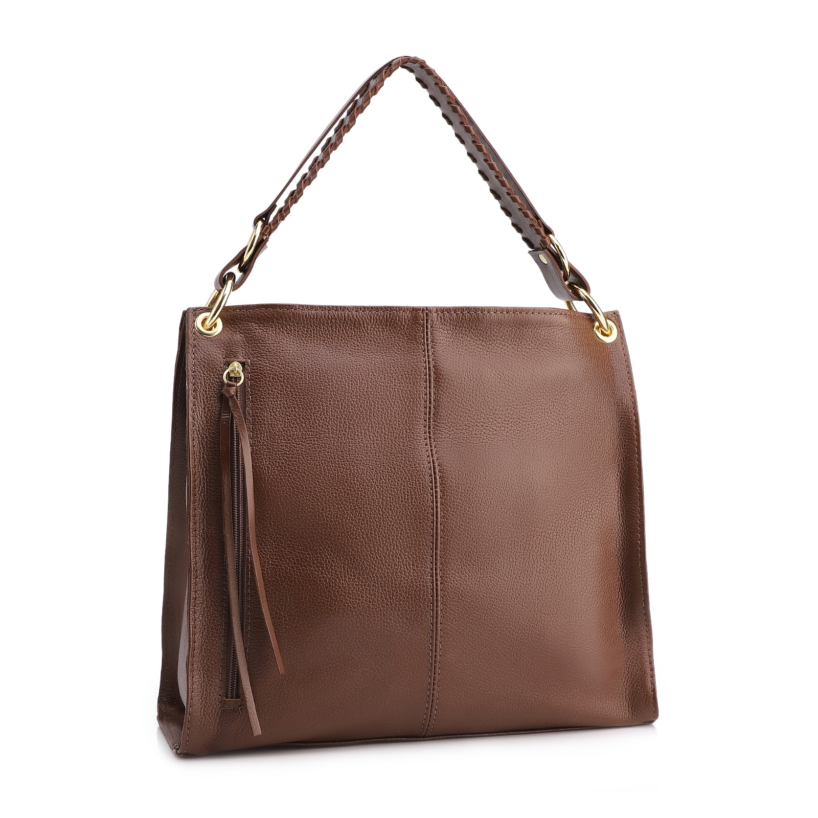 Bolsa De Ombro Couro Marrom
