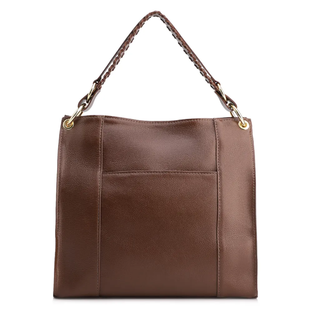 Bolsa De Ombro Couro Marrom - imagem 3