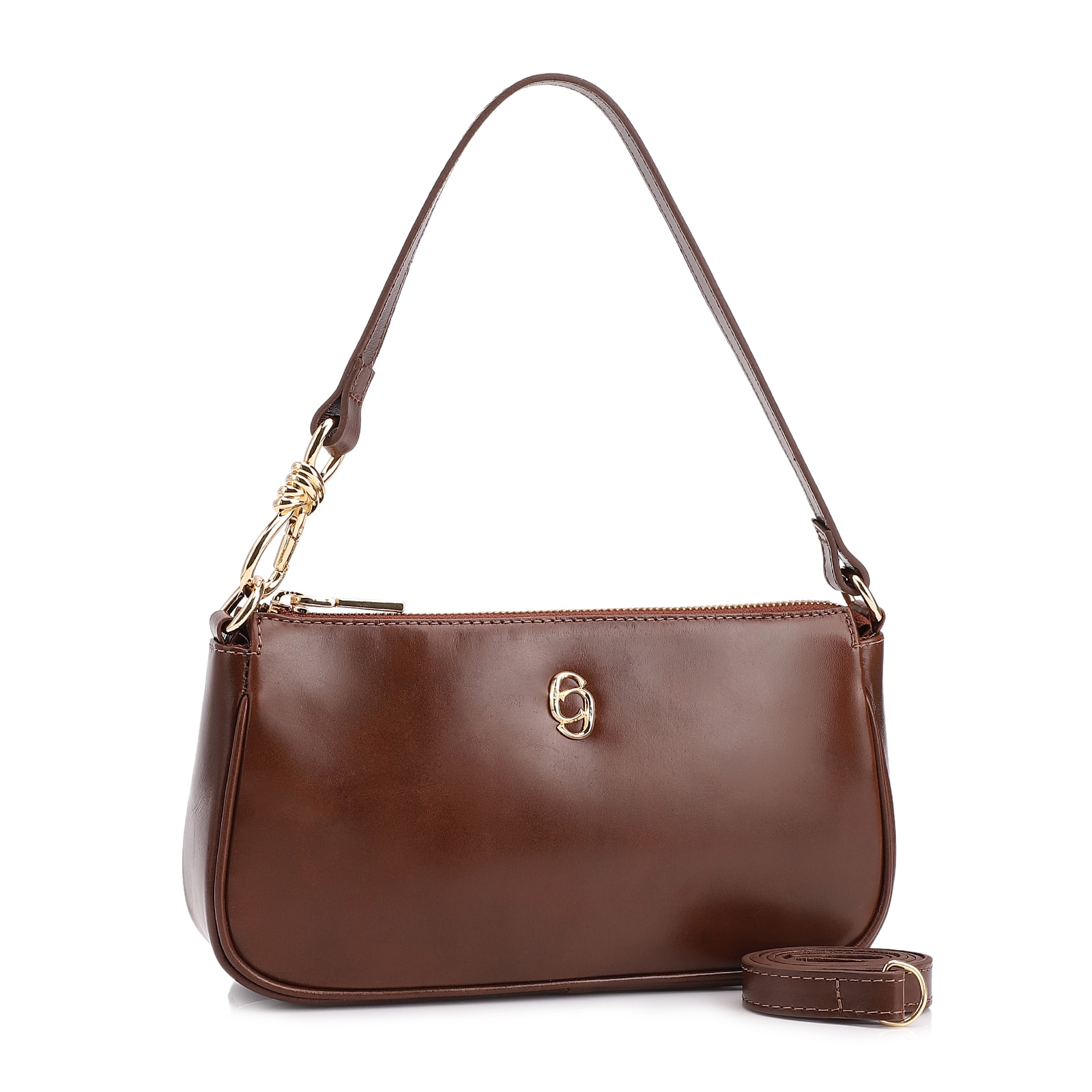 Bolsa De Ombro Couro Marrom
