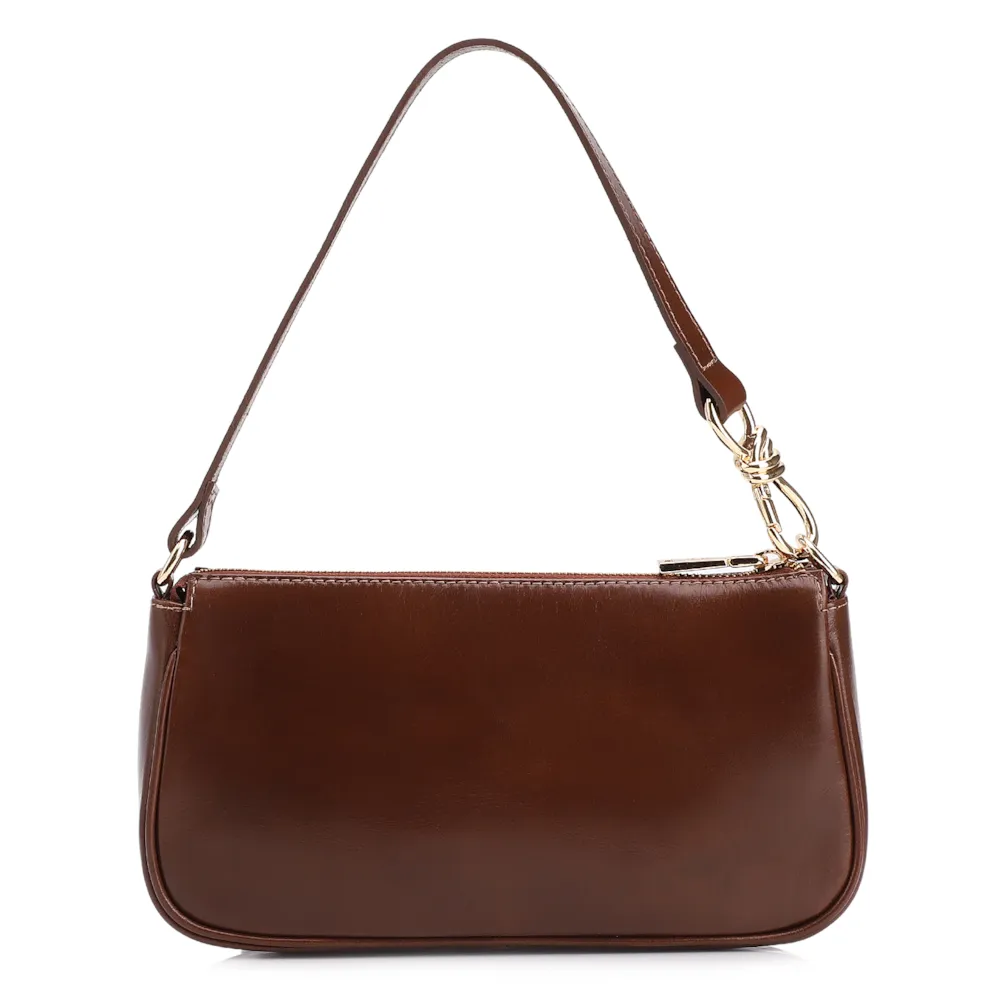 Bolsa De Ombro Couro Marrom - imagem 4