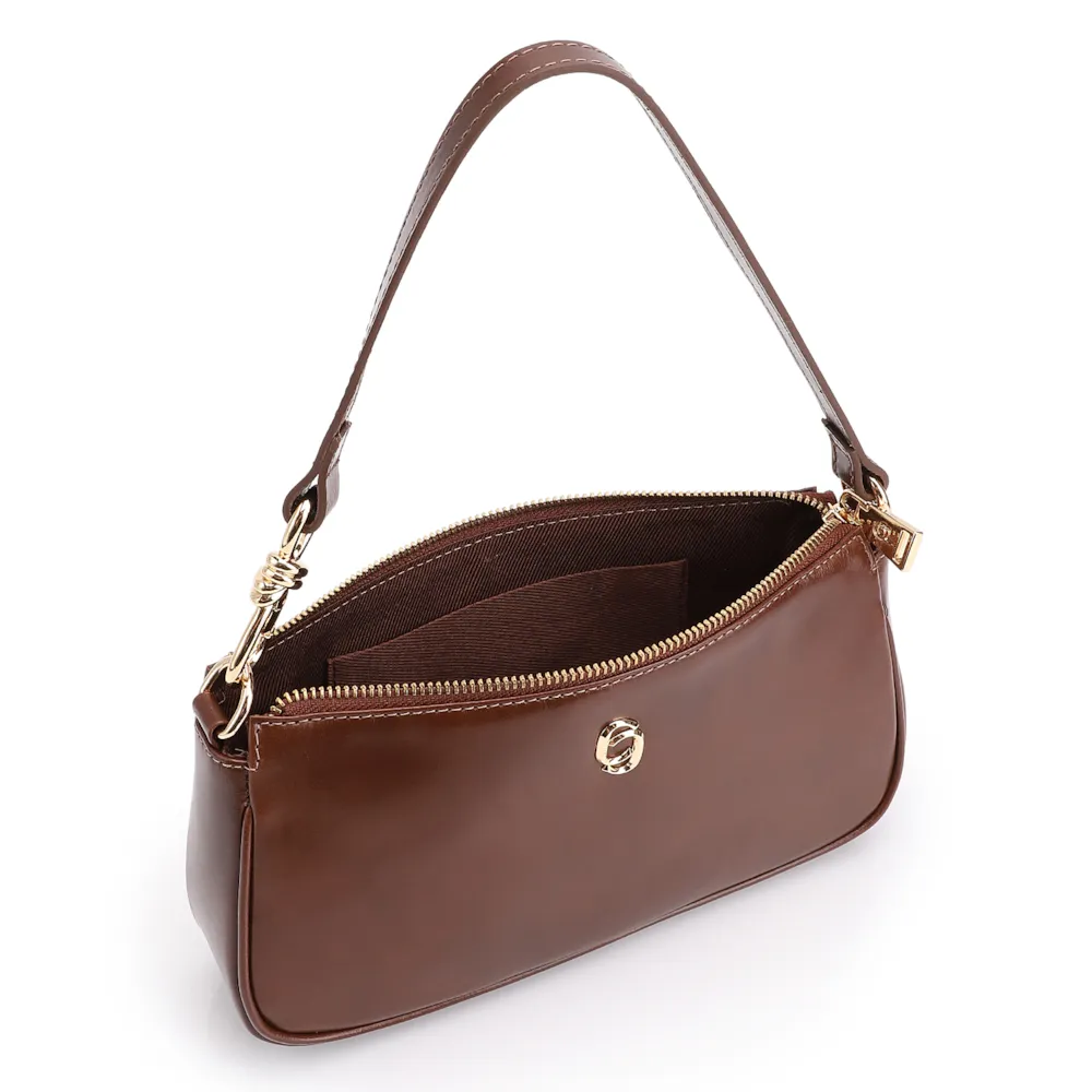 Bolsa De Ombro Couro Marrom - imagem 5
