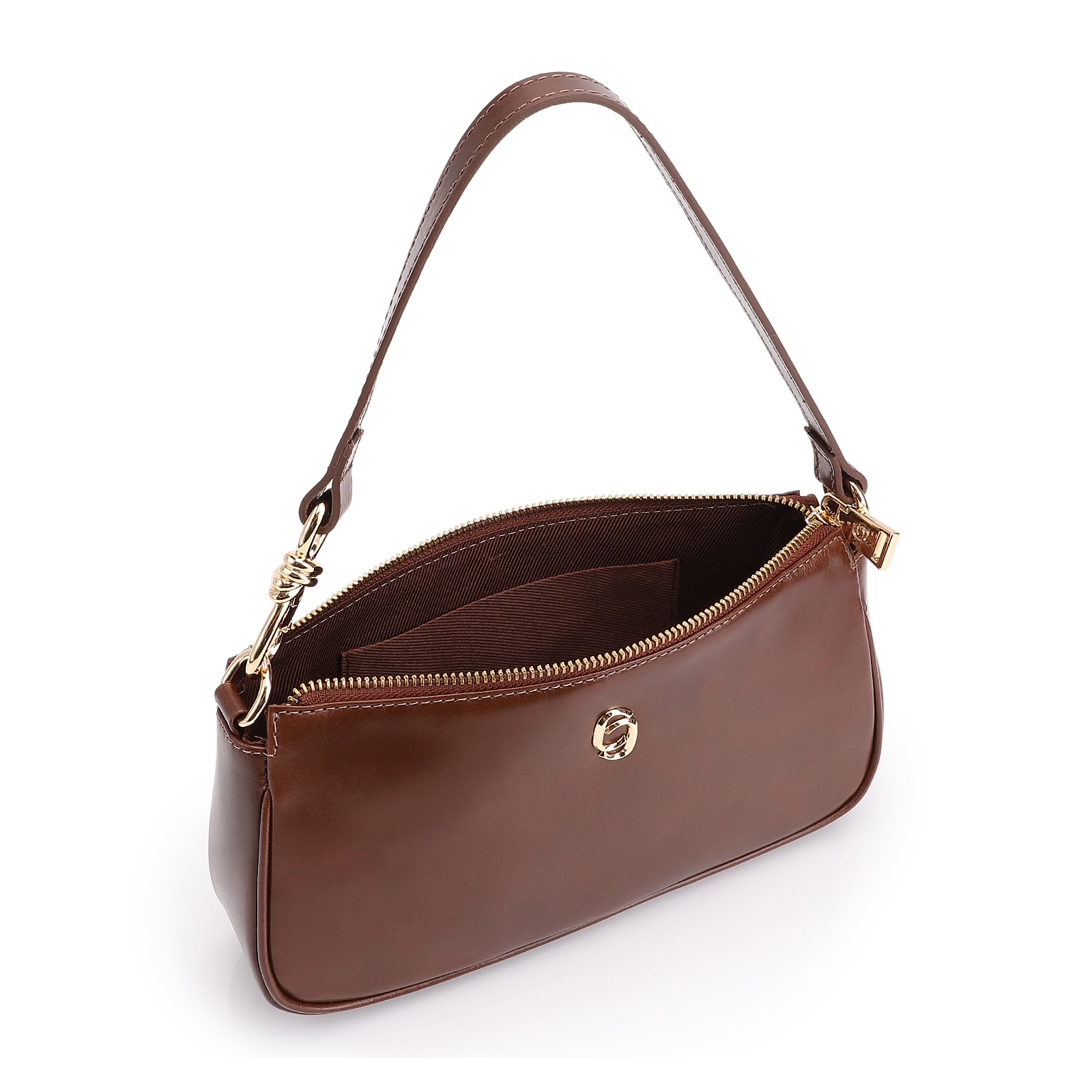 Bolsa De Ombro Couro Marrom