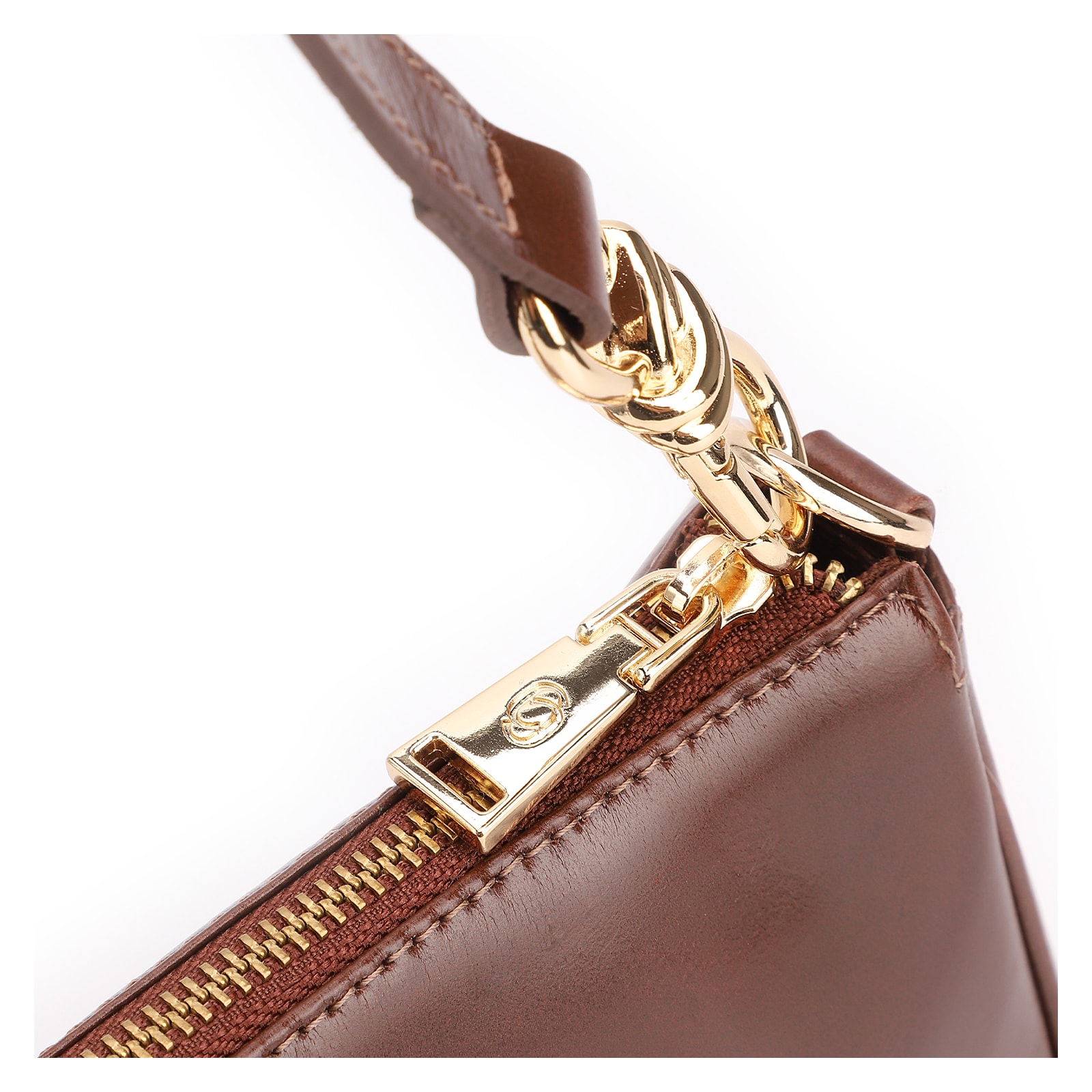 Bolsa De Ombro Couro Marrom